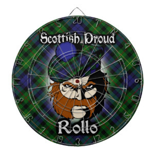 Scottish Clan Rollo Tartan Dartboard Dartscheibe