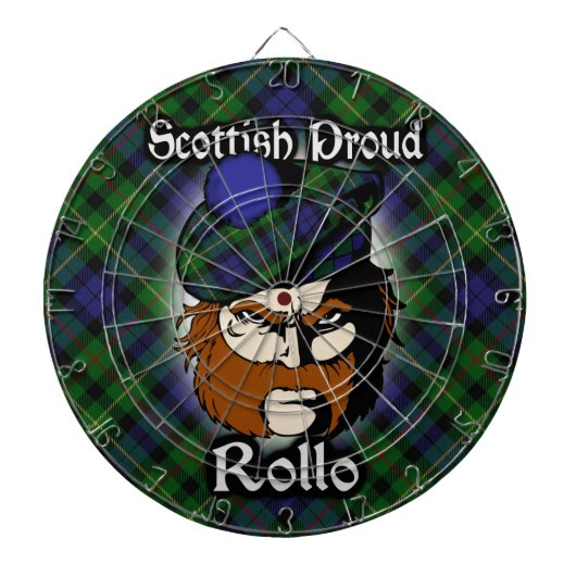 Scottish Clan Rollo Tartan Dartboard Dartscheibe (vorne)