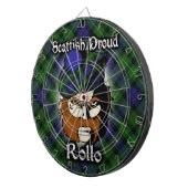 Scottish Clan Rollo Tartan Dartboard Dartscheibe (Vorderseite rechts)