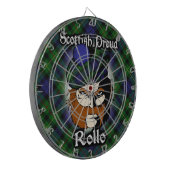 Scottish Clan Rollo Tartan Dartboard Dartscheibe (Vorderseite Links)