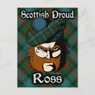 Scottish Clan Ross Tartan Postcard Postkarte