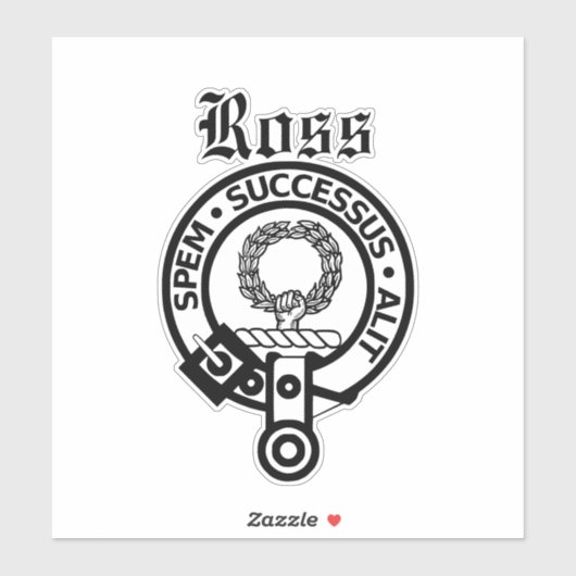 Scottish Clan Ross Wappen Abzeichen Großaufkleber Aufkleber (Blatt)