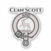 Scottish Clan Scott Wappen Abzeichen Aufkleber (Vorderseite)