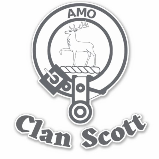 Scottish Clan Scott Wappen Abzeichen XL Aufkleber (Vorderseite)