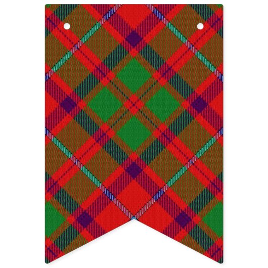Scottish Clan Shaw Tartan Wimpelkette (Zweite Fahne)
