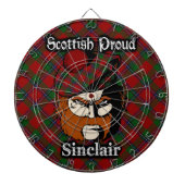 Scottish Clan Sinclair Tartan Dartboard Dartscheibe (vorne)