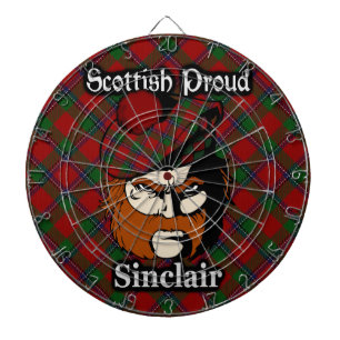 Scottish Clan Sinclair Tartan Dartboard Dartscheibe