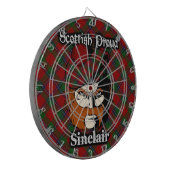 Scottish Clan Sinclair Tartan Dartboard Dartscheibe (Vorderseite Links)