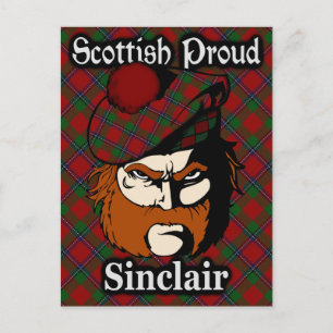 Scottish Clan Sinclair Tartan Postcard Postkarte