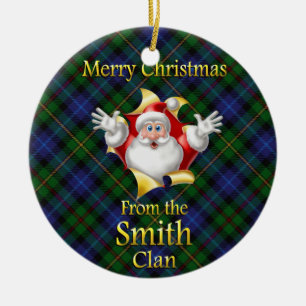 Scottish Clan Smith Weihnachtsdekoration Keramikornament
