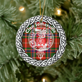 Scottish Clan Somerville Tartan und Wappen Keramik Ornament