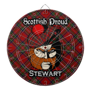 Scottish Clan Stewart Tartan Dartboard Dartscheibe