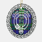 Scottish Clan Strachan Tartan und Wappen Keramik Ornament (Links)