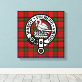 Scottish Clan Stuart Tartan und Wappen Leinwanddruck (Insitu (Holzboden))