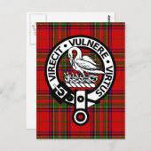 Scottish Clan Stuart Tartan und Wappen Postkarte (Vorne/Hinten)