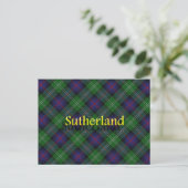 Scottish Clan Sutherland Postkarte (Stehend Vorderseite)