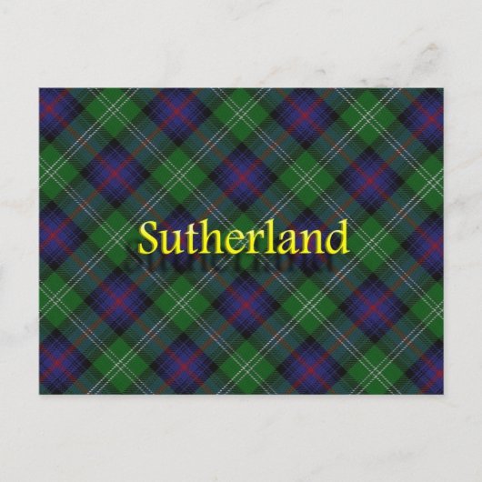 Scottish Clan Sutherland Postkarte (Vorderseite)