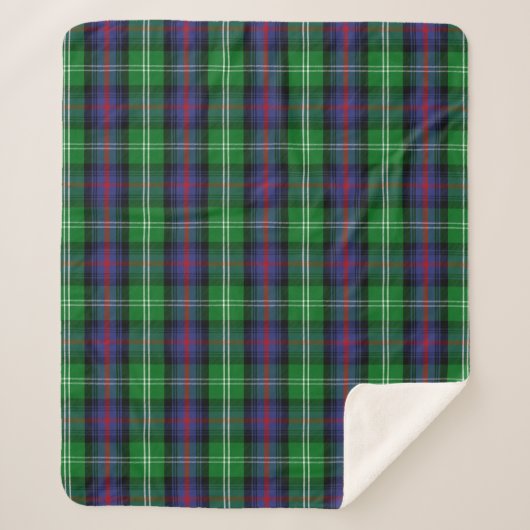 Scottish Clan Sutherland Tartan Kariert Sherpadecke (Vorderseite)