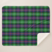 Scottish Clan Sutherland Tartan Kariert Sherpadecke (Vorderseite (Horizontal))