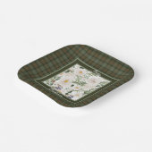 Scottish Clan Tartan Gunn Weathered Christmas Pappteller (Gewinkelt)