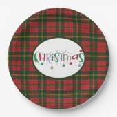 Scottish Clan Tartan MacDonald Kingsburgh Christma Pappteller (Vorderseite)