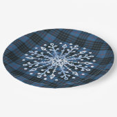 Scottish Clan Tartan MacKay Blue Christmas Pappteller (Schrägansicht)