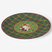 Scottish Clan Tartan MacMillan Christmas Santa Pappteller (Schrägansicht)