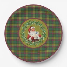 Scottish Clan Tartan MacMillan Christmas Santa Pappteller