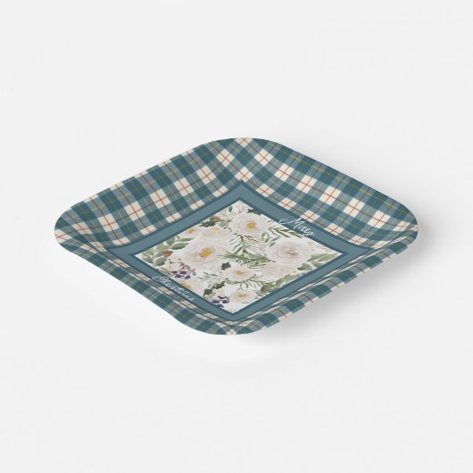 Scottish Clan Tartan Macrae Conchra Weihnachten Pappteller (Gewinkelt)