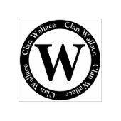 Scottish Clan Wallace Letter W Monogram Gummistempel (Prägung)