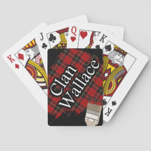 Scottish Clan Wallace Tartan Paint Brush Spielkarten