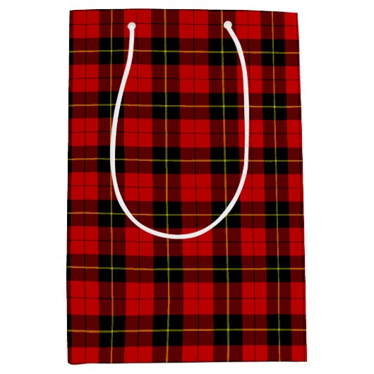 Scottish Clan Wallace Tartan Pattern Mittlere Geschenktüte (Vorderseite)