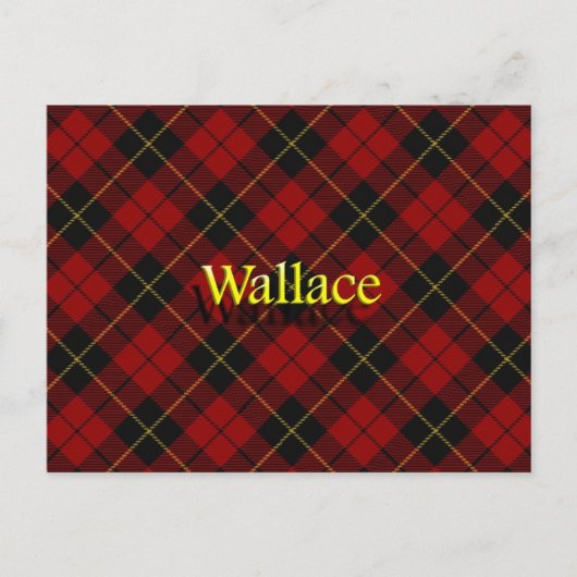 Scottish Clan Wallace Tartan Postkarte (Vorderseite)