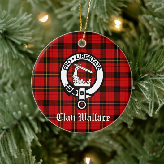 Scottish Clan Wallace Wappen Abzeichen benutzerdef Keramik Ornament (Baum)