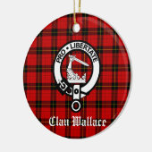 Scottish Clan Wallace Wappen Abzeichen benutzerdef Keramik Ornament (Links)