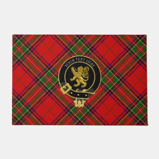 Scottish Clan Wappen Lion Tartan Doormat Fußmatte (Vorderseite)
