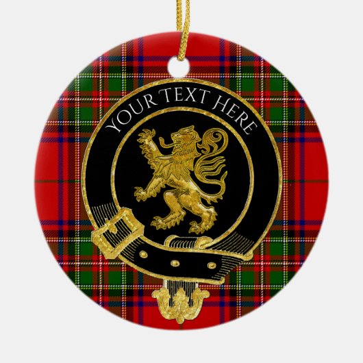 Scottish Clan Wappen Lion Tartan Keramik Ornament (Vorne)