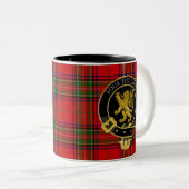 Scottish Clan Wappen Lion Tartan Zweifarbige Tasse (VorderseiteRechts)