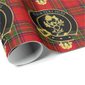 Scottish Clan Wappen Rose Thistle Geschenkpapier (Rolleneckpunkt)