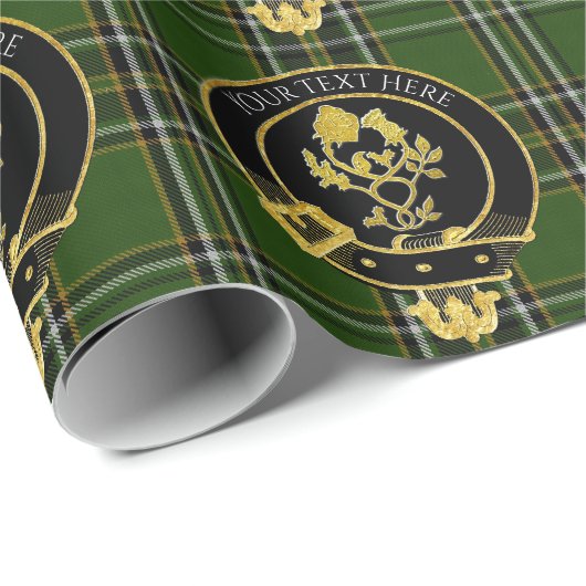 Scottish Clan Wappen Rose Thistle Geschenkpapier (Rolleneckpunkt)