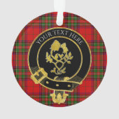 Scottish Clan Wappen Rose Thistle Tartan Ornament (Rückseite)