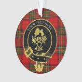 Scottish Clan Wappen Rose Thistle Tartan Ornament (Vorderseite)