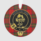 Scottish Clan Wappen Rose Thistle Tartan Ornament (Vorderseite)