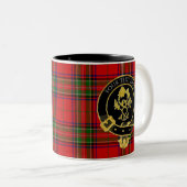 Scottish Clan Wappen Rose Thistle Zweifarbige Tasse (VorderseiteRechts)