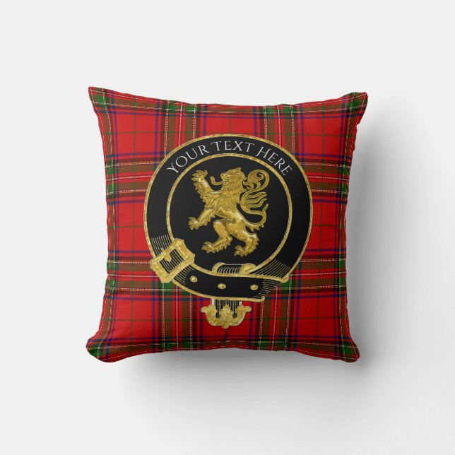 Scottish Clan Wappen Tartan Lion Kissen (Vorderseite)