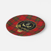 Scottish Clan Wappen Thistle Tartan Pappteller (Schrägansicht)