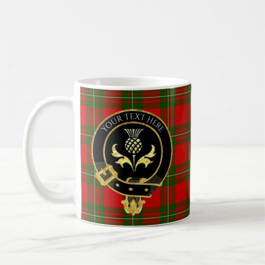 Scottish Clan Wappen Thistle Zwei-Tone-Kaffee-Tass Kaffeetasse (Links)