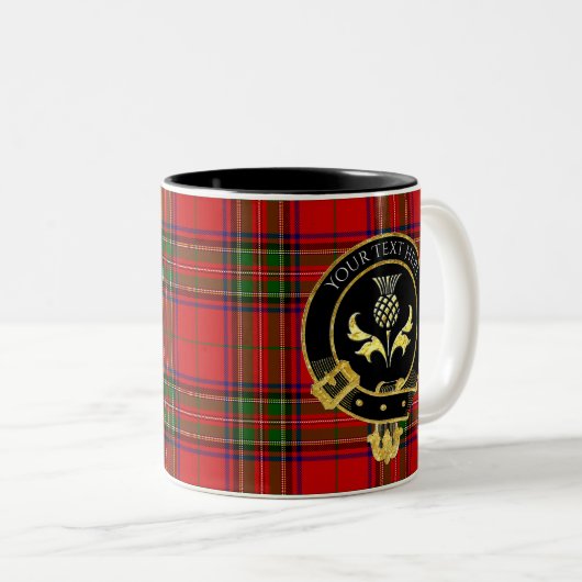 Scottish Clan Wappen Thistle Zweifarbige Tasse (VorderseiteRechts)