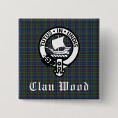 Scottish Clan Wood Wappen & Tartan Button (Vorderseite)