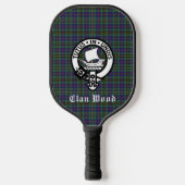 Scottish Clan Wood Wappen & Tartan Custom Pickleball Schläger (Vorderseite)
